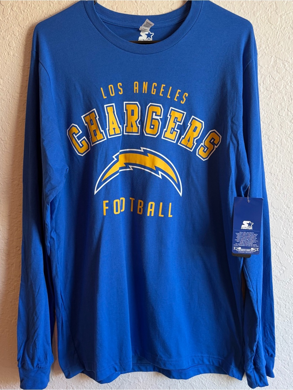 Starter Los Angeles Chargers Blue Long Sleeve T-Shirt - Men’s Large NFL NWT